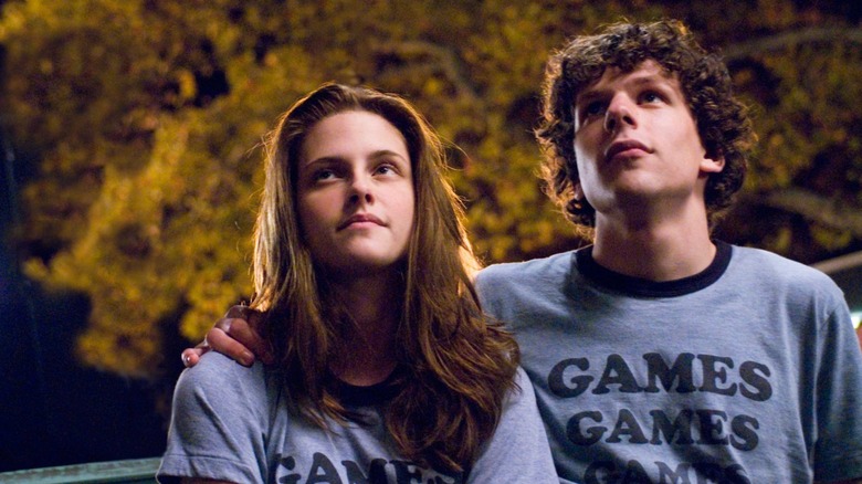 Kristen Stewart and Jesse Eisenberg getting cozy