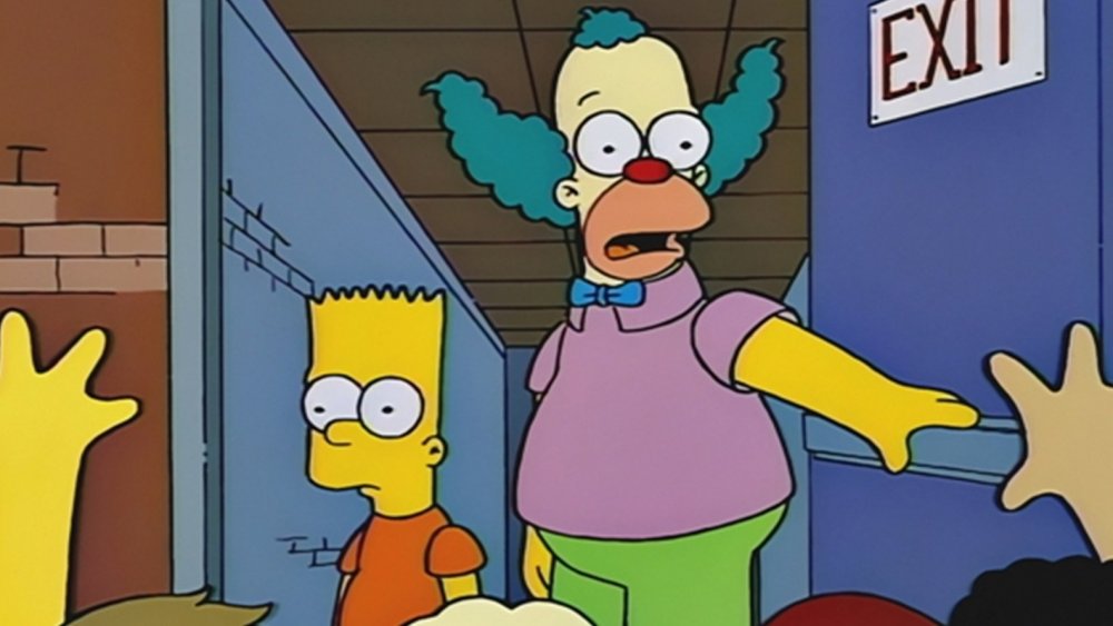 Krusty the Clown and Bart Simpson