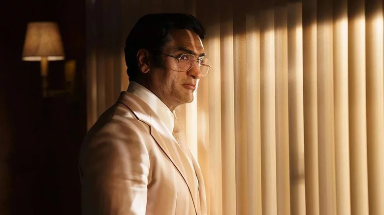 Kumail Nanjiani as Steve Banerjee plotting in Welcome to Chippendales