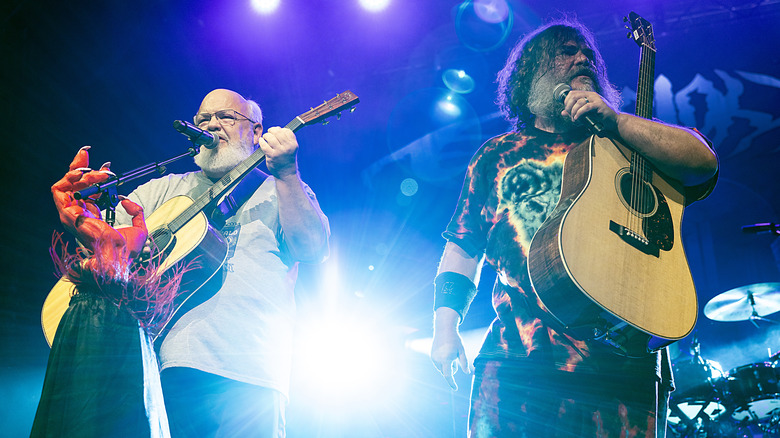 Tenacious D performing on stage