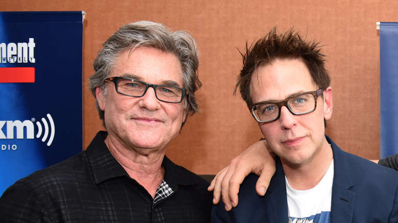 Kurt Russell and James Gunn smiling