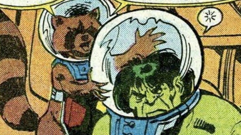 Hulk and Rocket after they first meet