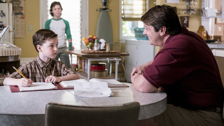 Iain Armitage and Lance Barber on Young Sheldon