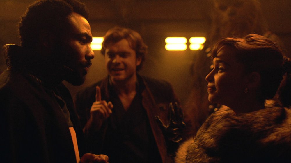 Han, Qi'ra, and Lando in Solo: A Star Wars Story