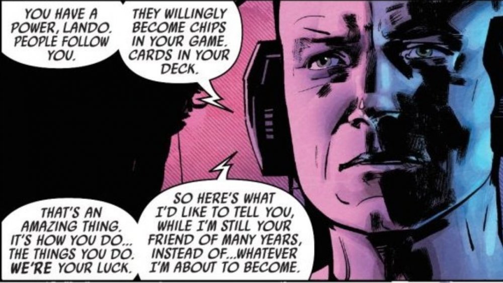 Lobot tells Lando to do something good in the Lando comic series