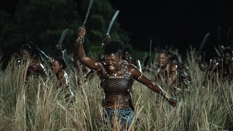 Nanisca leads Agojie warriors in The Woman King