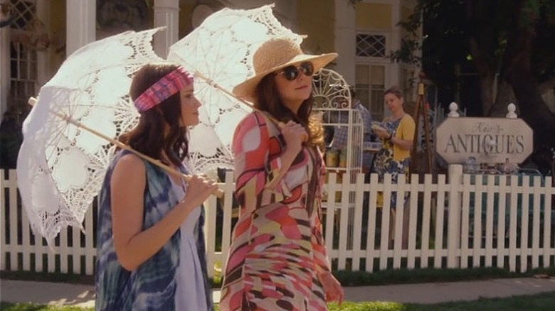 Rory and Lorelai Gilmore walking