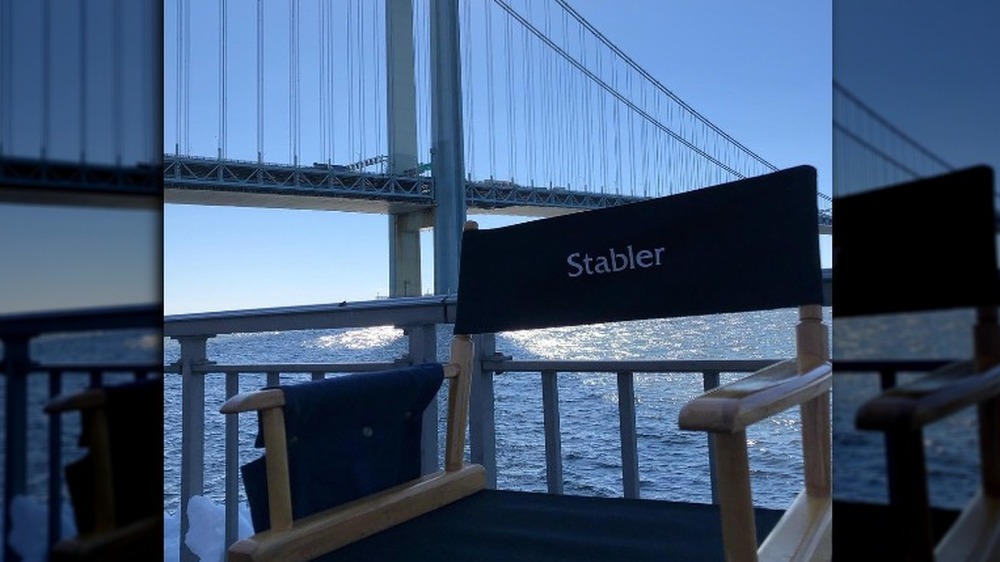 Stabler chair on set of Law & Order