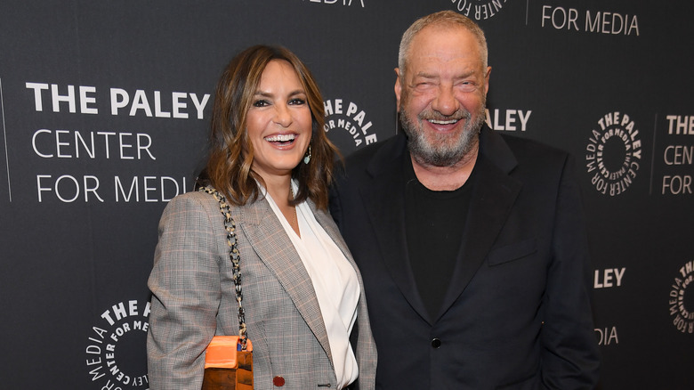 Mariska Hargitay and Dick Wolf posing