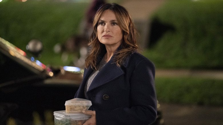 Mariska Hargitay looking troubled