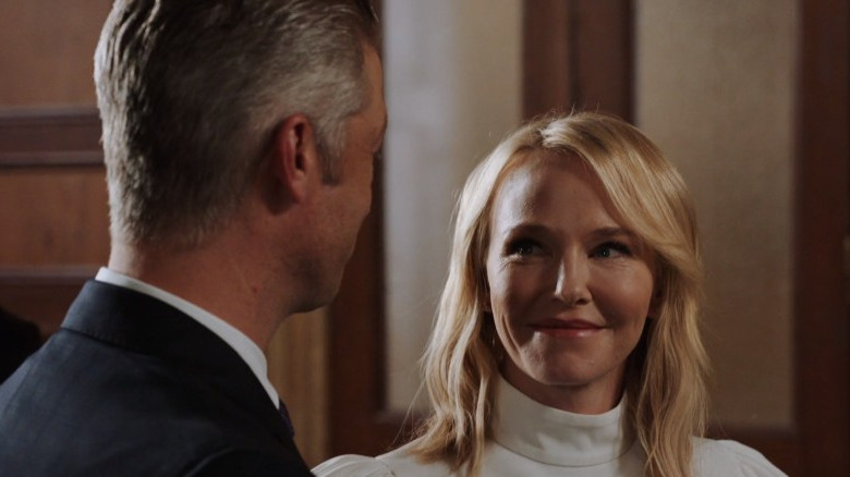 Kelli Giddish looking happy