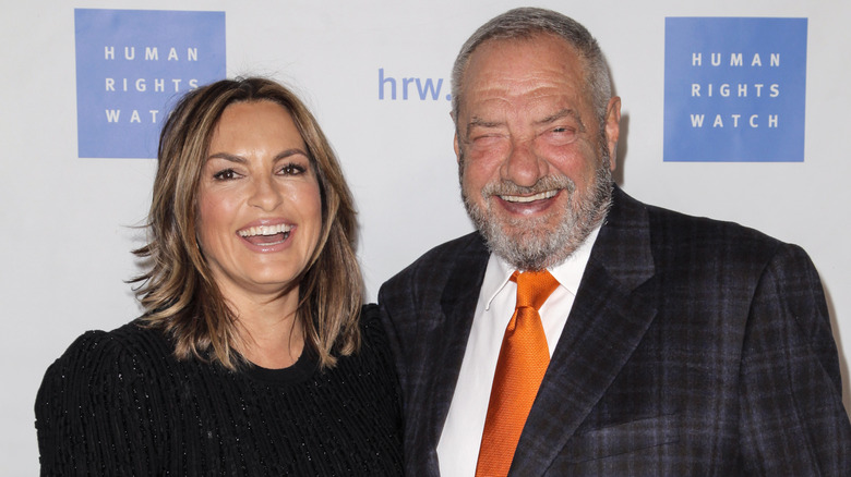 Mariska Hargitay and Dick Wolf smiling