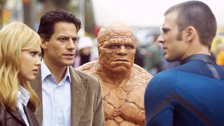 Jessica Alba, Ioan Gruffudd, Michael Chiklis and Chris Evans in "Fantastic Four"