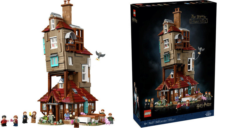 LEGO The Burrow set and box side by side