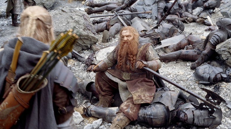 Legolas with Gimli Helm's Deep