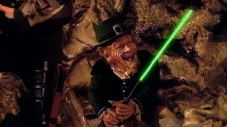  The Leprechaun wielding a lightsaber