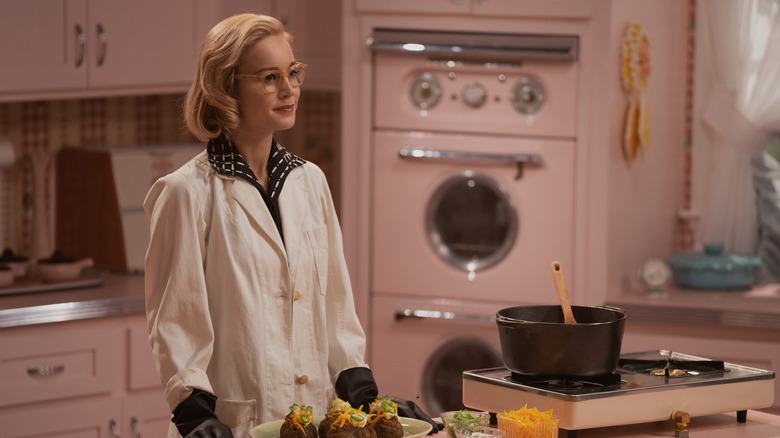 Elizabeth in glasses in kitchen