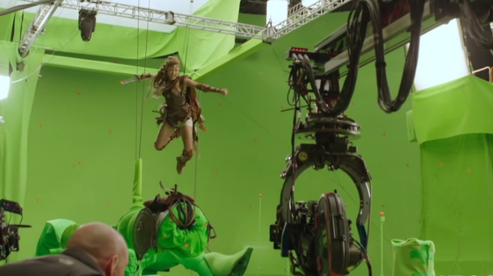 Justice League behind the scenes green screen