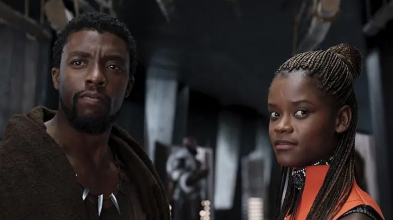 T'Challa and Shuri looking intense