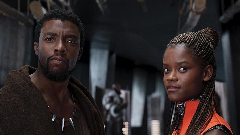 T'Challa and Shuri looking intense