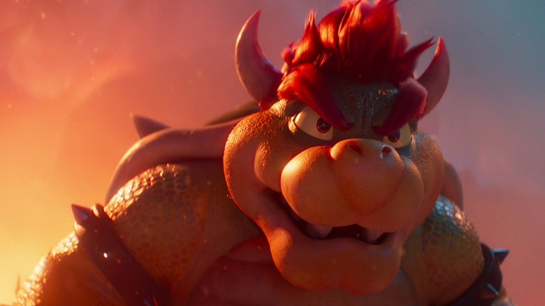 Backlit Bowser looking angry