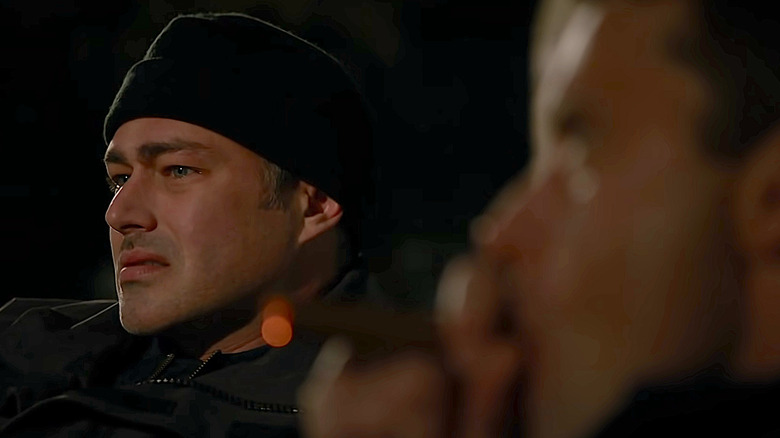 Severide and Casey smoke cigars