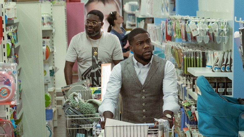 Lil Rel Howery and Kevin Hart in "Fatherhood"