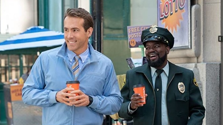 Ryan Reynolds and Lil Rel Howery in "Free Guy"