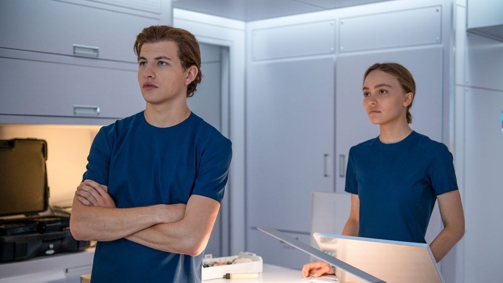 Tye Sheridan and Lily-Rose Depp in Voyagers