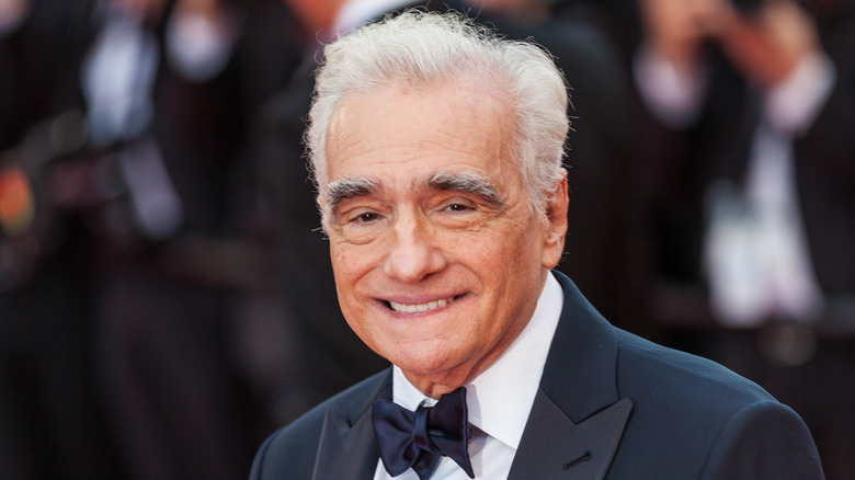 Martin Scorsese at event smiling wearing tuxedo 