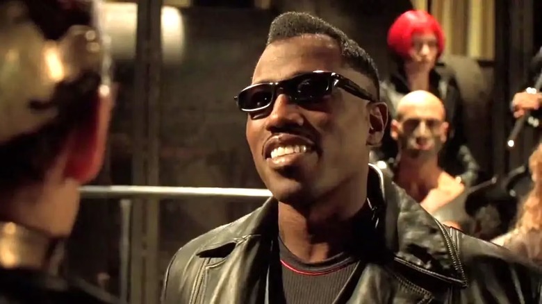 Blade smiling