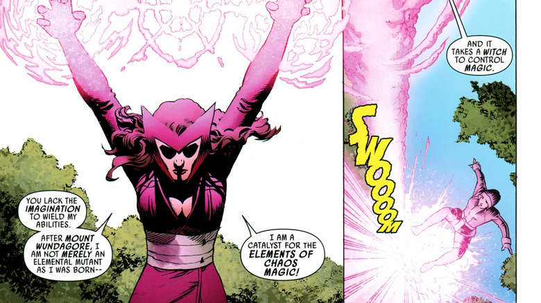 Scarlet Witch fights Rogue