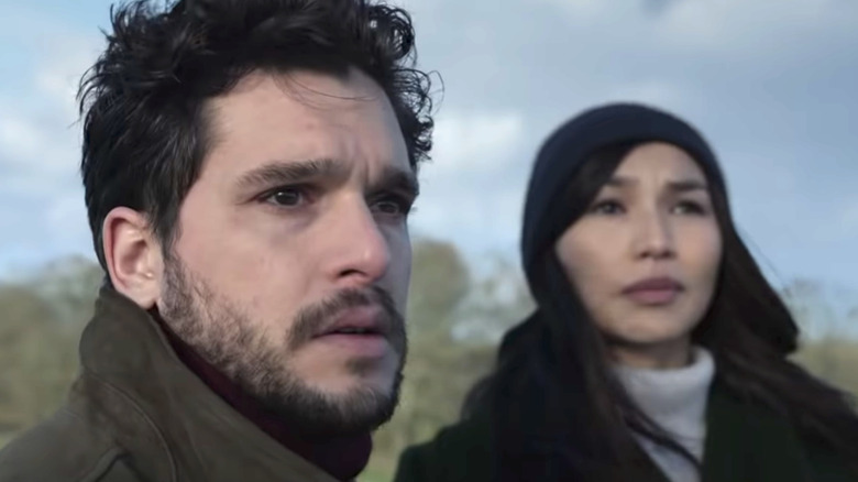 Kit Harington and Gemma Chan in "Eternals"