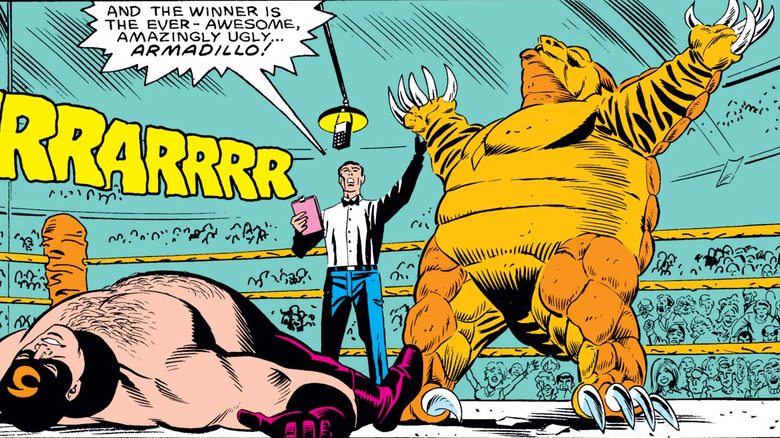 Armadillo shortly before losing his wife in "Captain America #316"