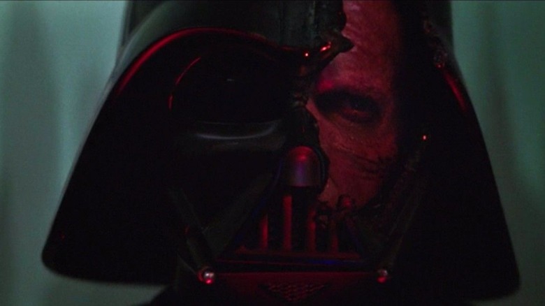 Darth Vader with broken helmet