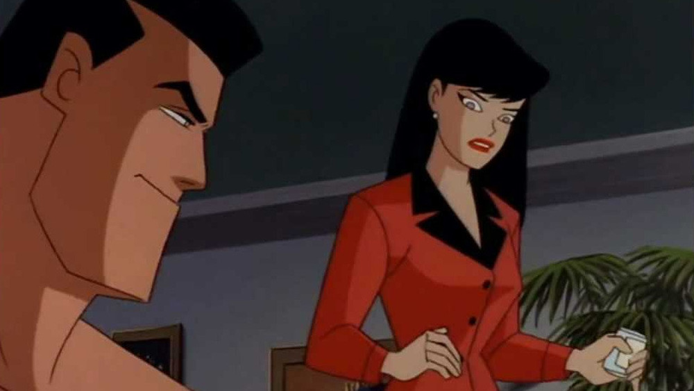 Bruce Wayne looks at Lois Lane in The Batman Superman Movie: World's Finest 