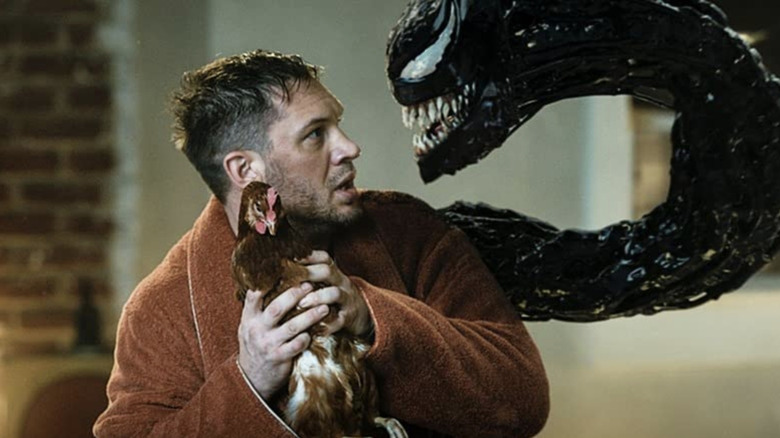 Venom and Tom Hardy in Venom: Let There Be Carnage