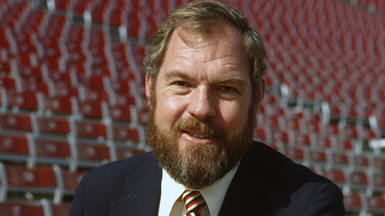 Merlin Olsen in a football stadium