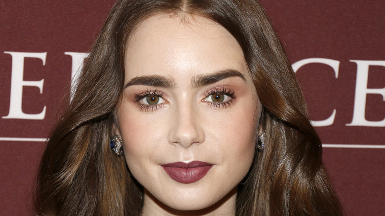 Lily Collins closeup at an event