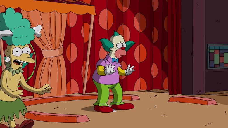 Krusty recording a show