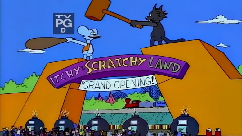 The entrance to Itchy and Scratchy land