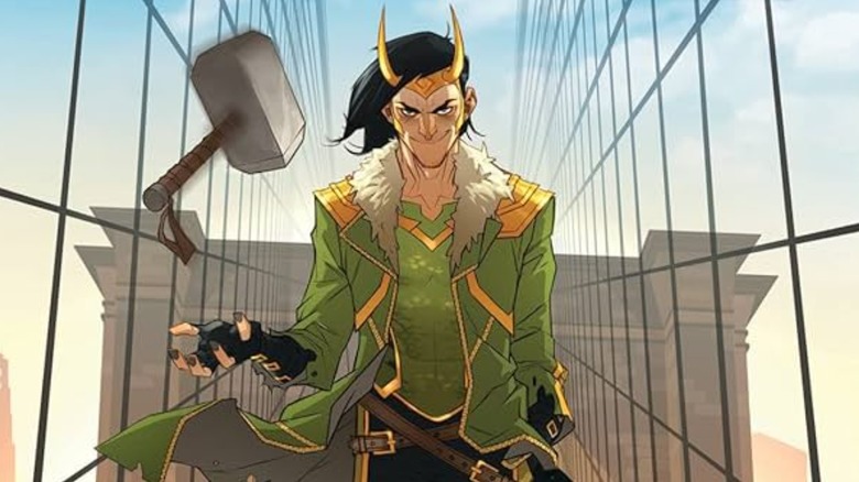 Loki with Thor's hammer