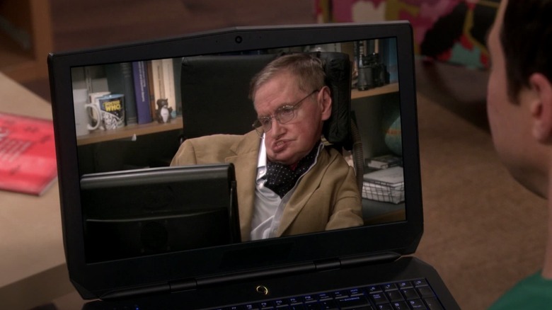 Hawking talking to Sheldon