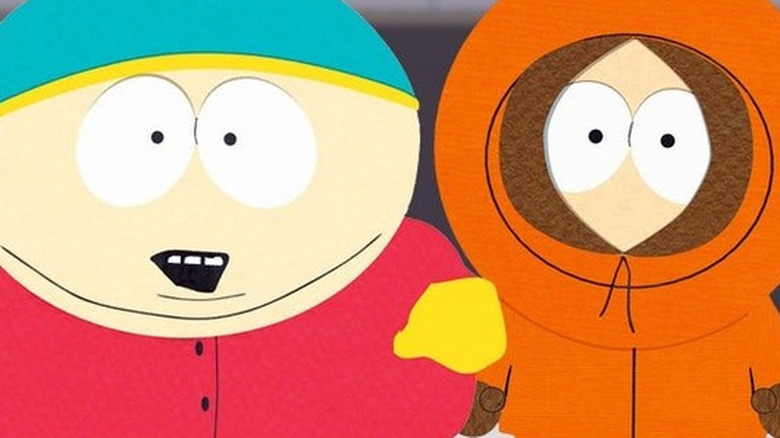 Cartman and Kenny smiling