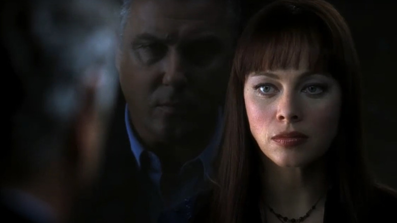 Gil Grissom looking at Lady Heather in "CSI"