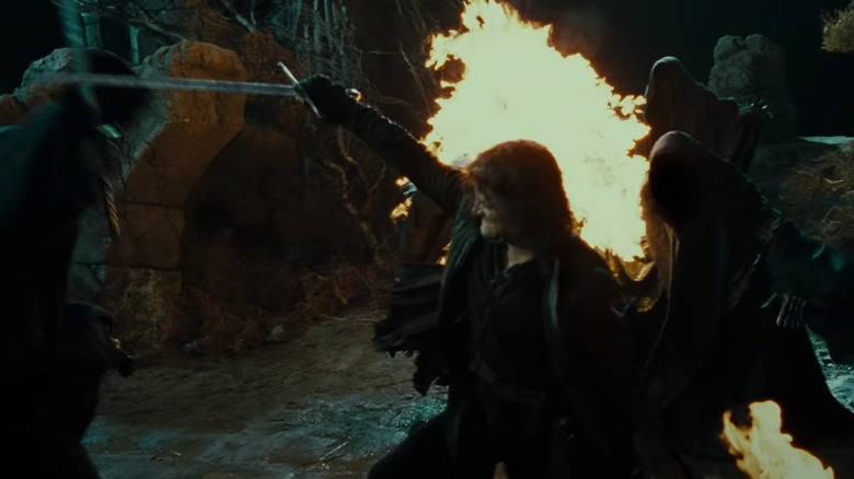 Aragorn fights the Nazgûl