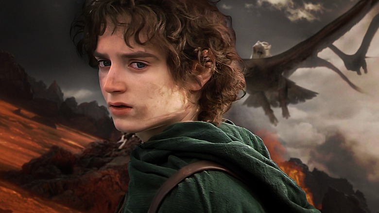 Frodo in front of Eagles