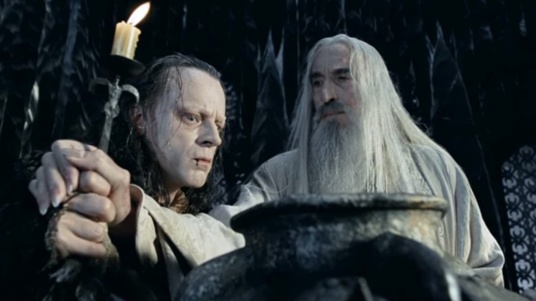 Brad Dourif and Christopher Lee in The Lord of the Rings: The Two Towers