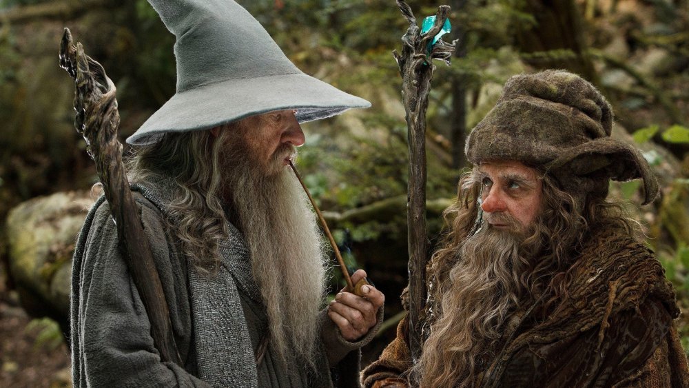 Ian McKellen and Sylvester McCoy in The Hobbit