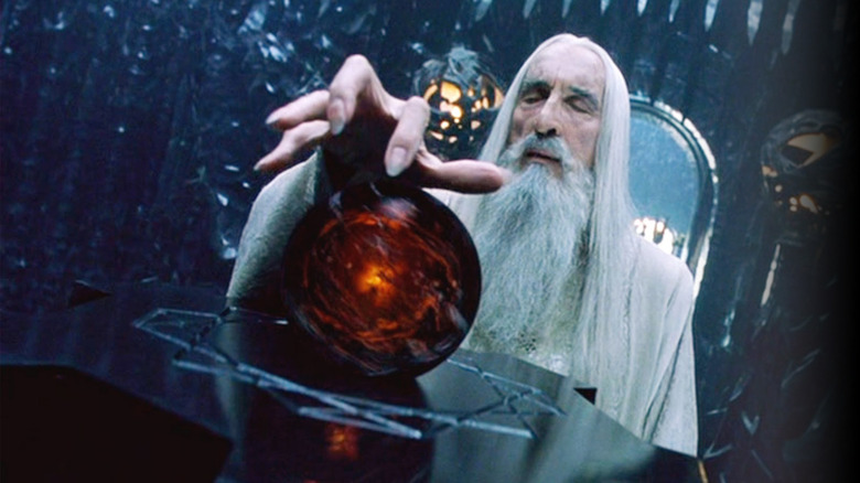 Saruman looks into a Palantir